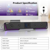Jeecoo A40 PC Luidsprekers met Bluetooth - 33% Korting