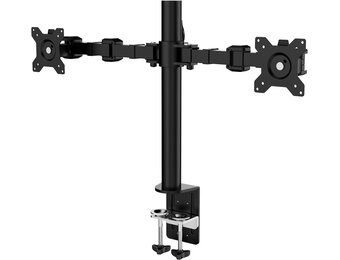 Dubbele Monitorarm Zwart - 53% Korting