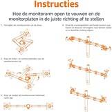 Dubbele Monitorarm Zwart - 53% Korting