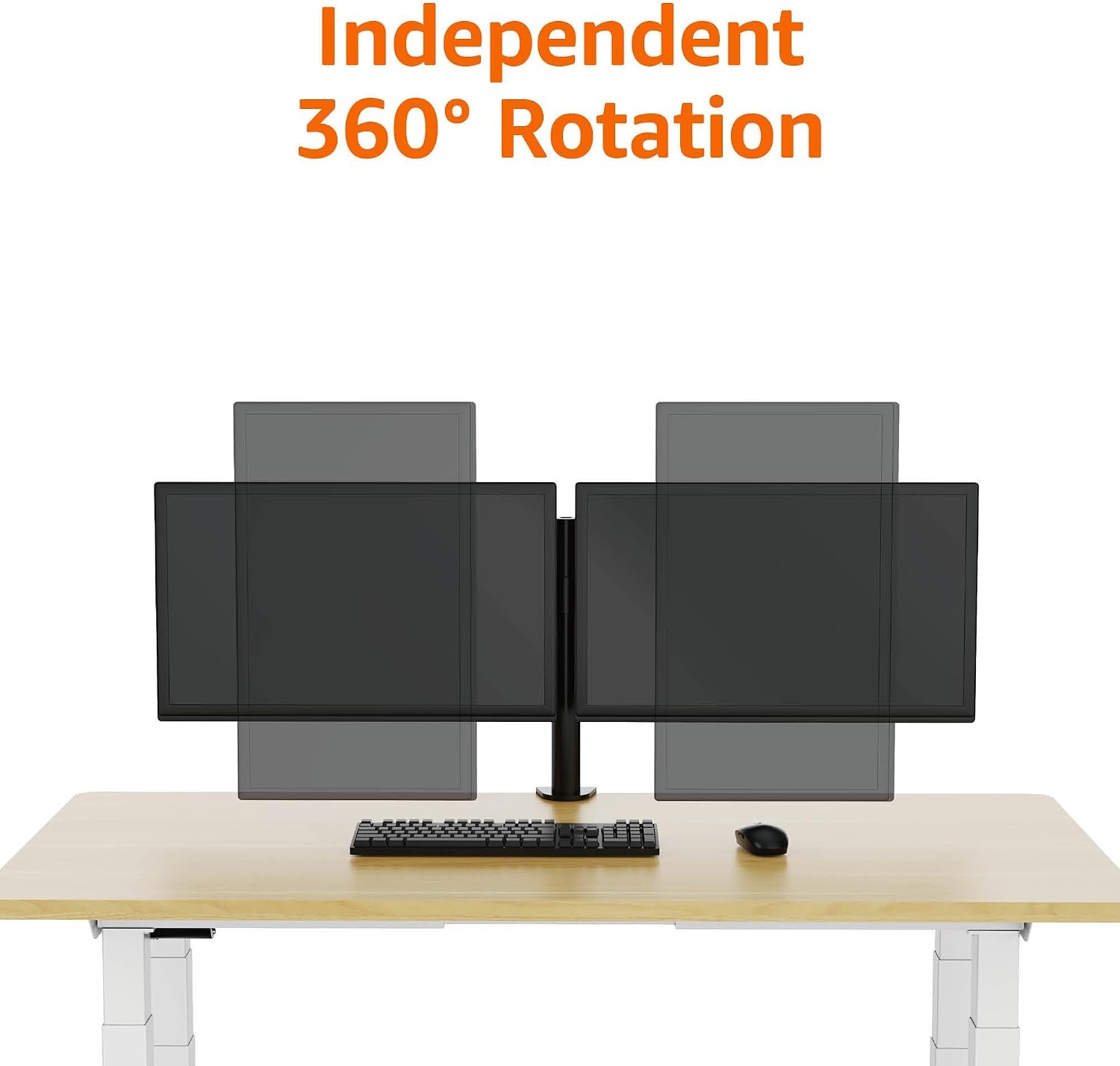 Dubbele Monitorarm Zwart - 53% Korting