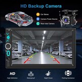 Dubbel DIN Autoradio met 7" Touchscreen & Achteruitrijcamera | 34% Korting