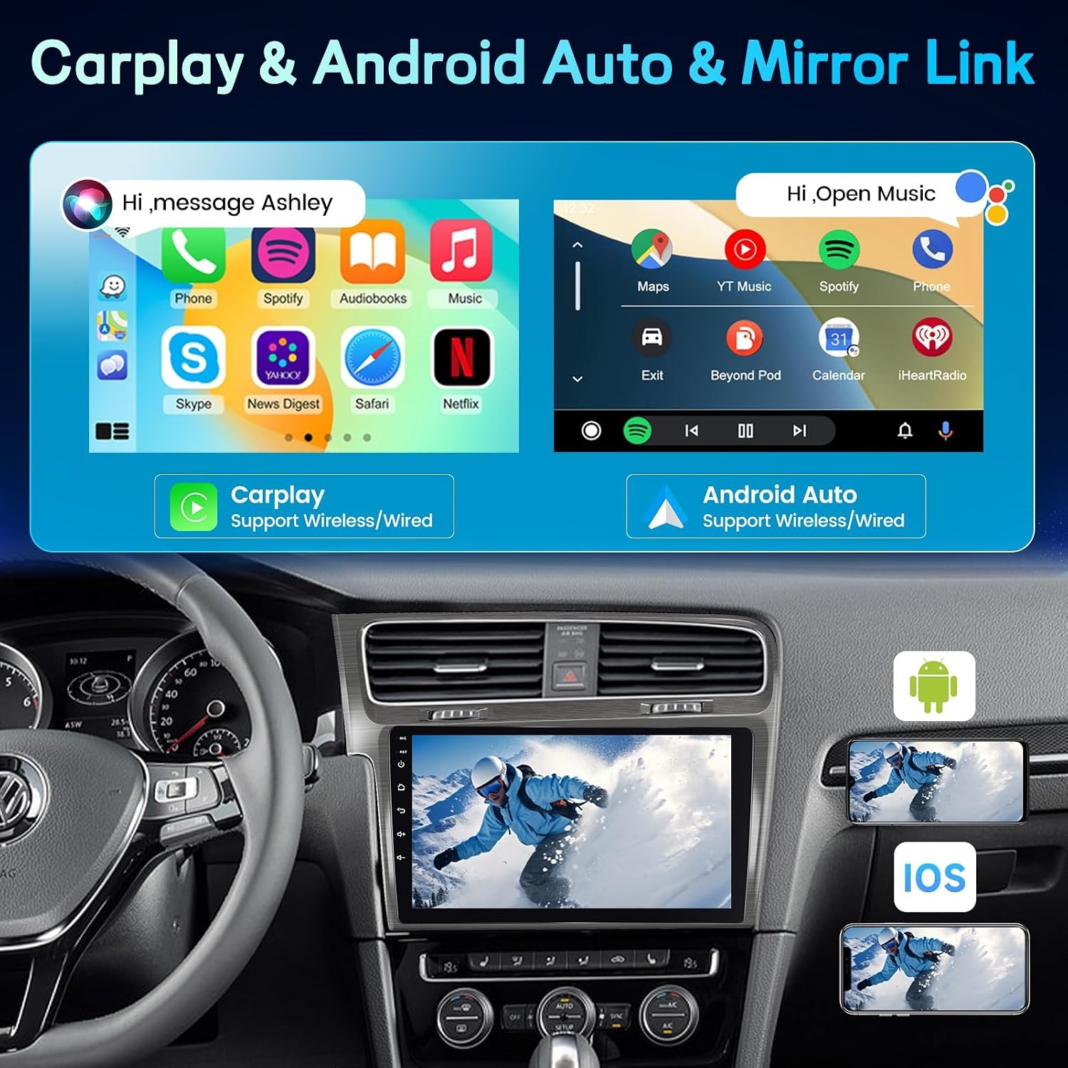 Android 13 Autoradio VW Golf 7 MK7 met 35% Korting
