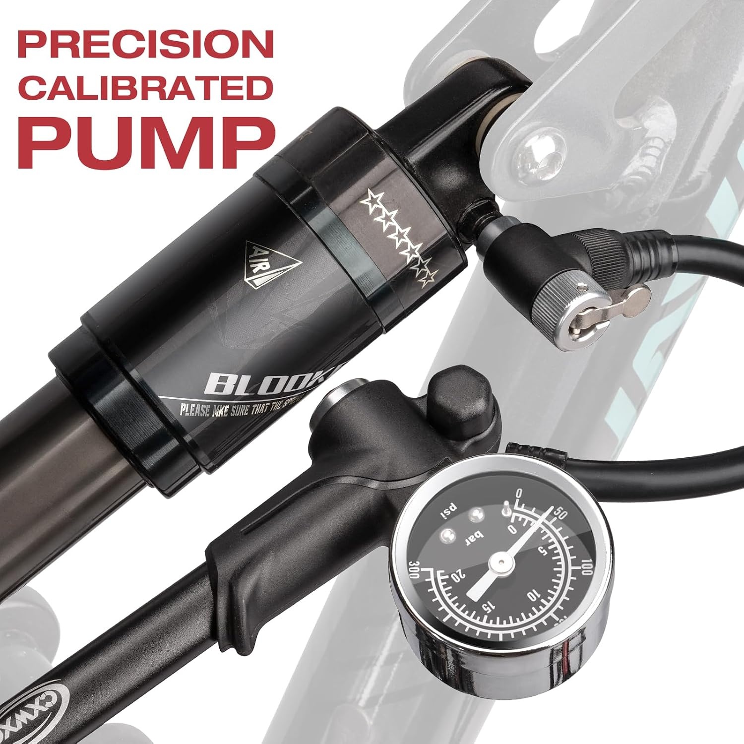 Hogedruk Demperpomp Fiets - Max 300 PSI - 28% Korting