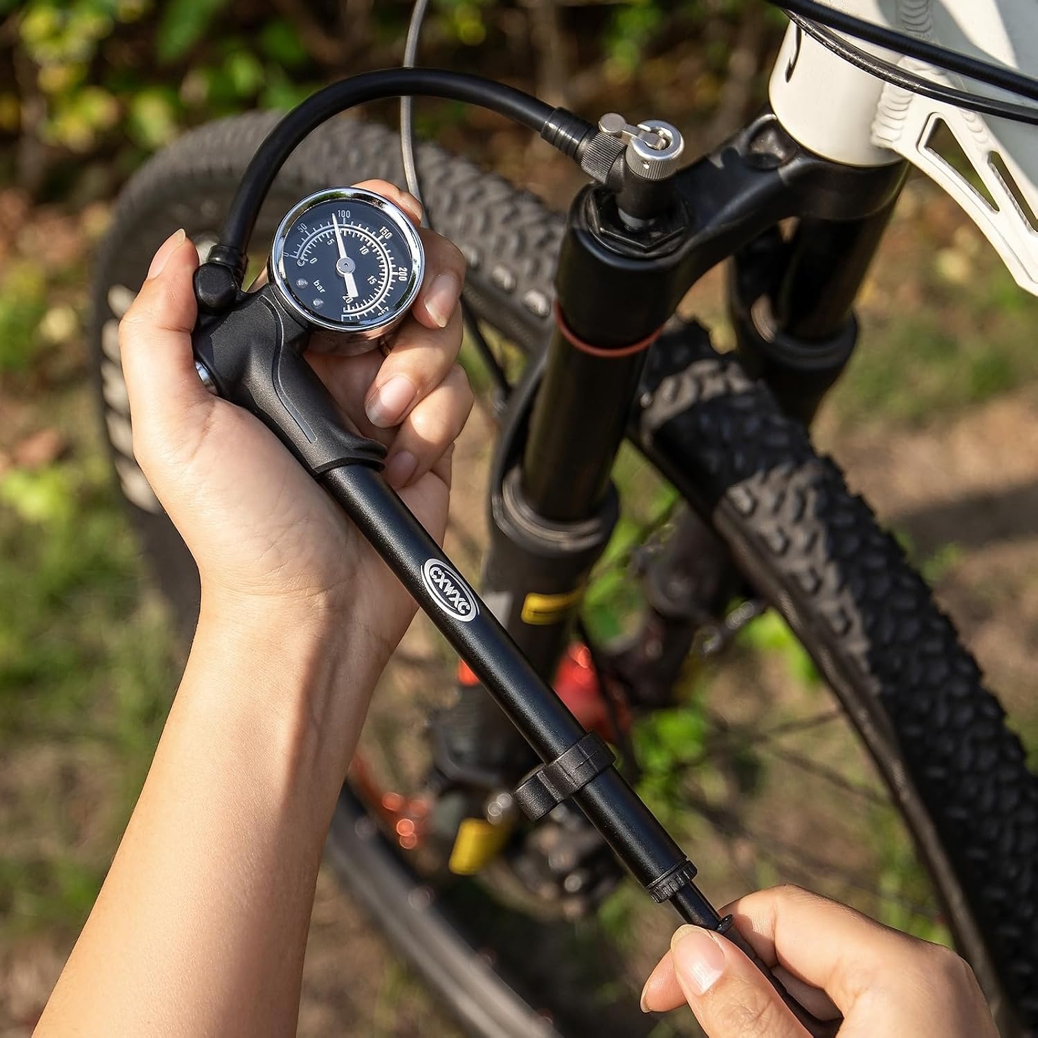 Hogedruk Demperpomp Fiets - Max 300 PSI - 28% Korting