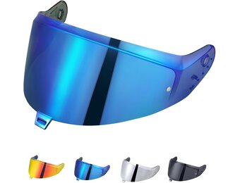 Helmvizier Blauw Chroom 34% Korting - Shark SKWAL i3/RIDILL 2/D-SKWAL 3