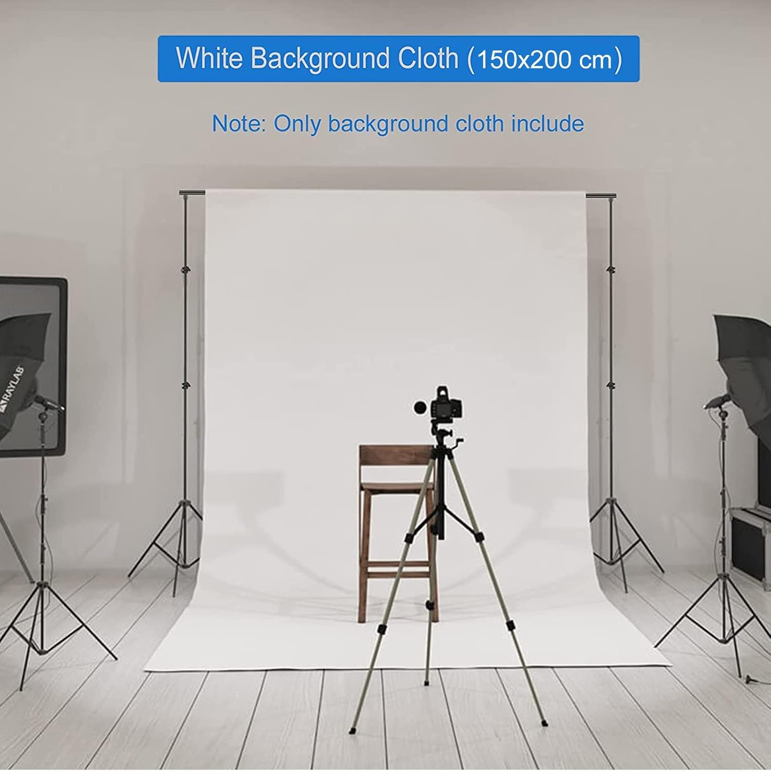 Kreukvrij Achtergronddoek Wit: Studio, Zoom, YouTube | 1.8x2.8m | 32% Korting
