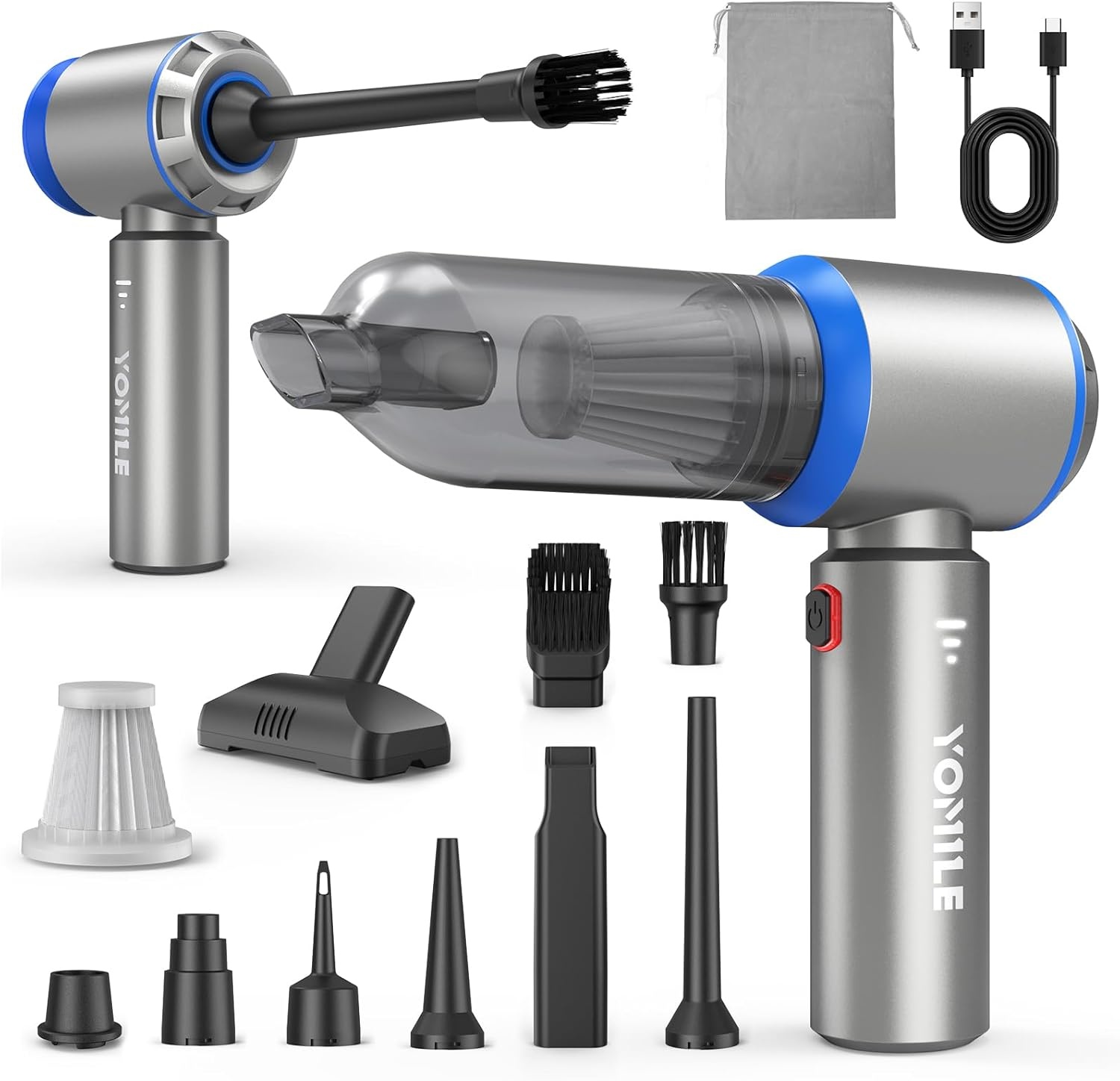 Draadloze Handstofzuiger 25000Pa - 4-in-1 met 3 Snelheden