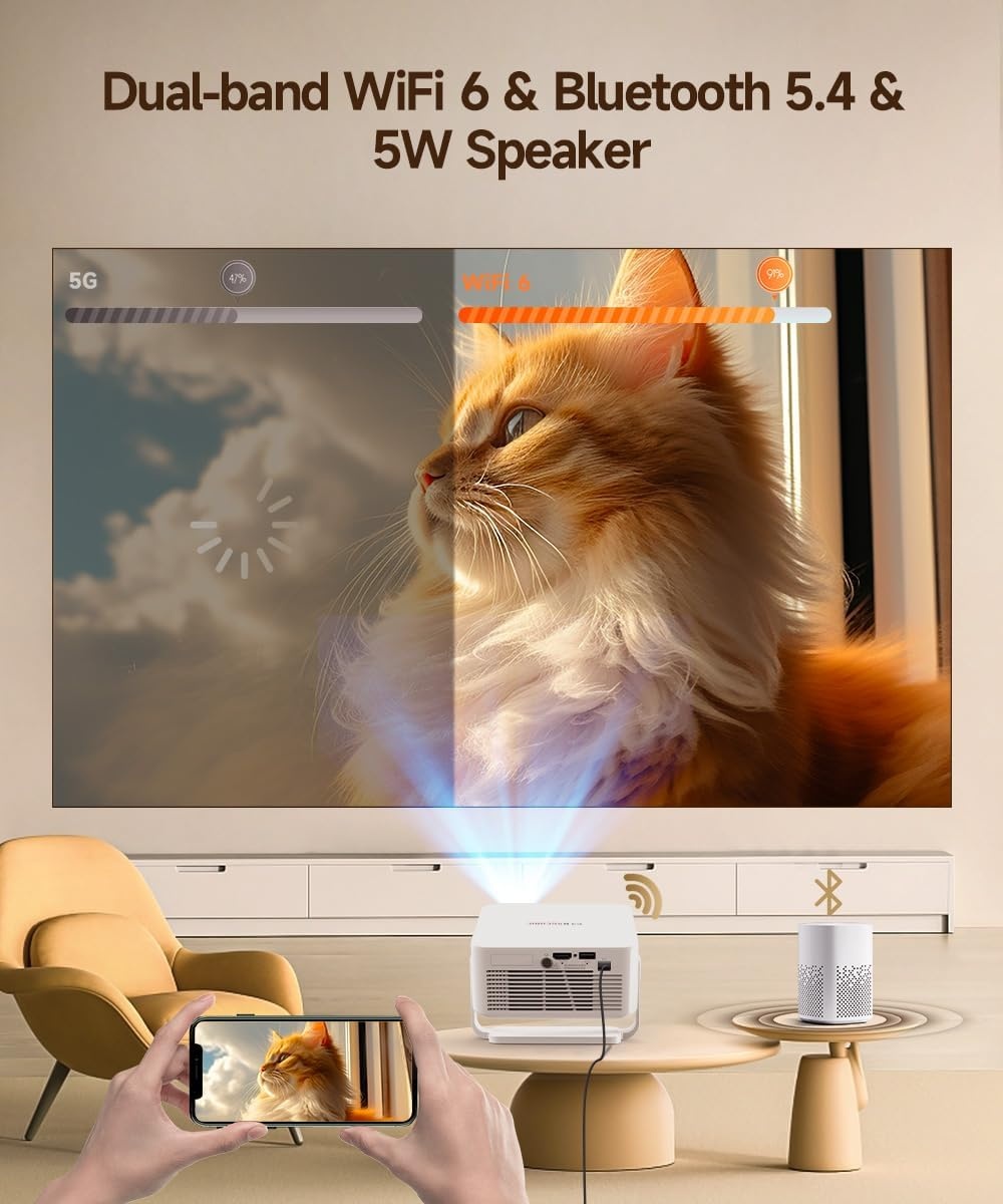 Mini-beamer Thuisbioscoop HY300max 4K/8K HDR 260 ANSI - 54% Korting