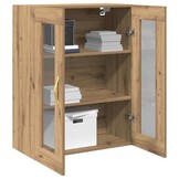 Moderne Wandkast Artisanaal Eiken 69.5x34x90cm - 34% Korting