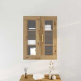 Moderne Wandkast Artisanaal Eiken 69.5x34x90cm - 34% Korting