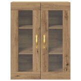 Moderne Wandkast Artisanaal Eiken 69.5x34x90cm - 34% Korting