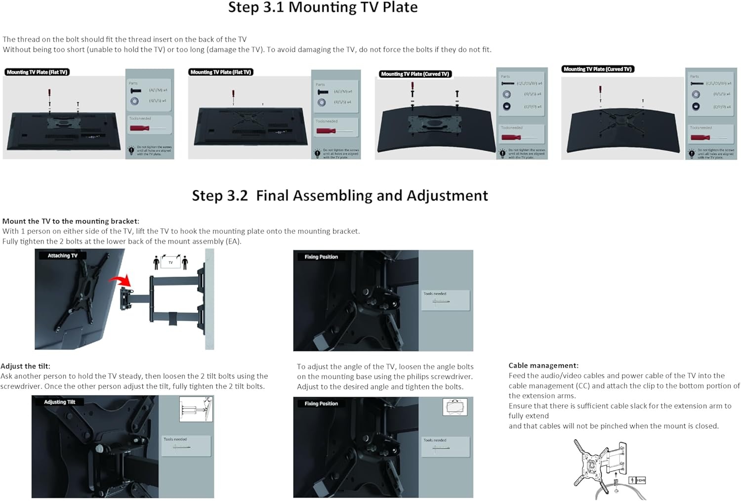 TV Muurbeugel 26-55 inch - Draaibaar & Kantelbaar - Zwart - 32% Korting
