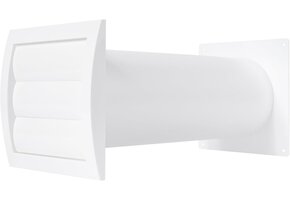 Ventilatiekit Muurdoorvoer 100mm voor Droger - Wit - 59% Korting!