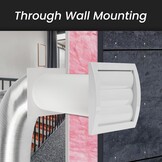 Ventilatiekit Muurdoorvoer 100mm voor Droger - Wit - 59% Korting!