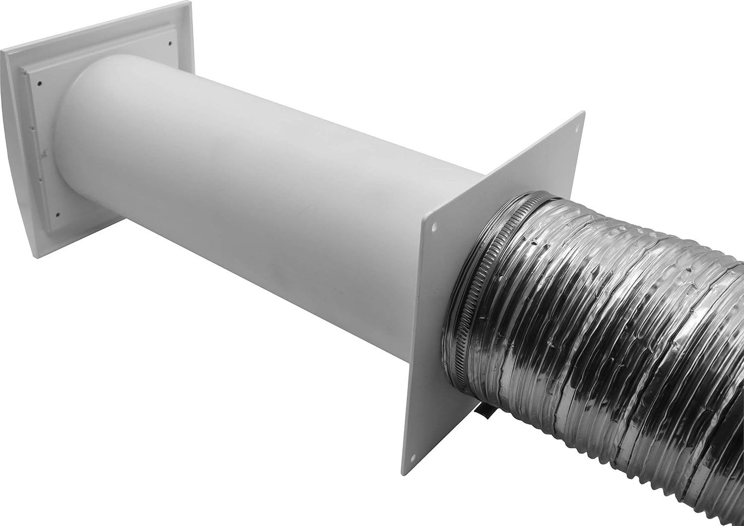 Ventilatiekit Muurdoorvoer 100mm voor Droger - Wit - 59% Korting!