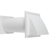 Ventilatiekit Muurdoorvoer 100mm voor Droger - Wit - 59% Korting!