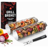 Grote Cilinder Rolgrillmand - 72% Korting - Roestvrij Staal