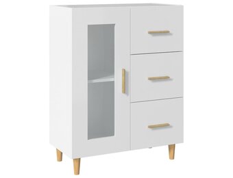 Dressoir bewerkt hout wit - 69,5x34x90 cm | 41% Korting