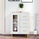 Dressoir bewerkt hout wit - 69,5x34x90 cm | 41% Korting