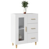 Dressoir bewerkt hout wit - 69,5x34x90 cm | 41% Korting