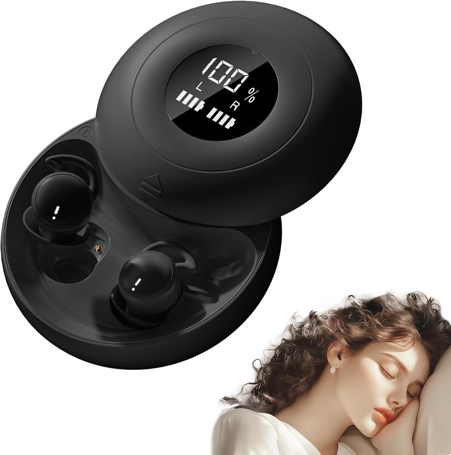 Draadloze Slaap Oordopjes Zwart - Bluetooth 6.0 - 69% Korting