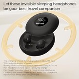 Draadloze Slaap Oordopjes Zwart - Bluetooth 6.0 - 69% Korting