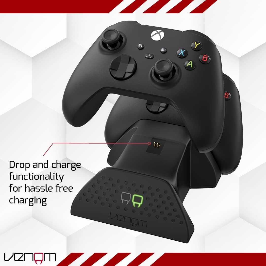 Venom Dubbel Oplaaddock + 2 Batterijen - Zwart (Xbox Series X/S & One)