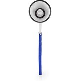 Nedis - Megafoon - Maximaal bereik: 250 m - Volumeregelaar: Tot 115 dB - Ingebouwde microfoon & sirene - Compact - Licht - Opnamefunctie - Verstelbaar volume - Blauw/Wit