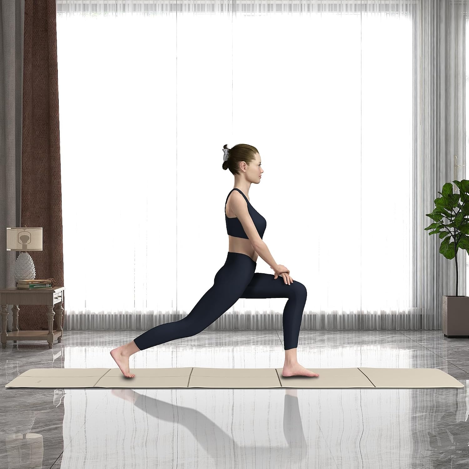 Opvouwbare Yogamat Twee-Tone 6mm met Draagtas - 51% Korting!