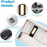 4 stuks led-wandlampen voor binnen en buiten, 24 W, wit, op en neer instelbare lichtstraal, buitenlampen, led, warmwit, 3000 K, IP65 waterdicht