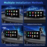 Draagbare autoradio met draadloze A-pple Carplay & Android auto, autoradio, stereo, IPS-touchscreen met Bluetooth, auto-display met spraakondersteuning, mirror-Link/FM/AUX (10,26 inch)