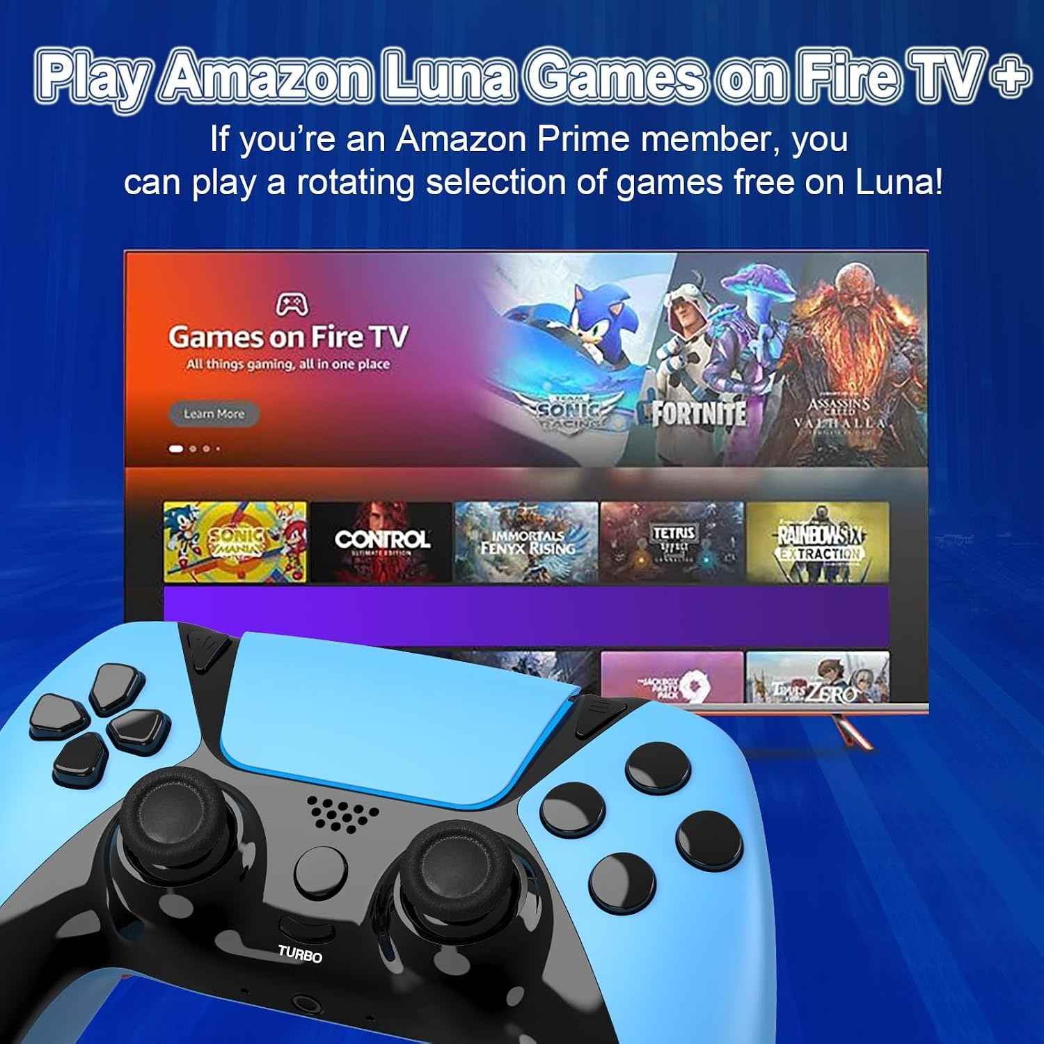 Draadloze Game Controller Blauw (Luna/PS4/PC) - 58% Korting