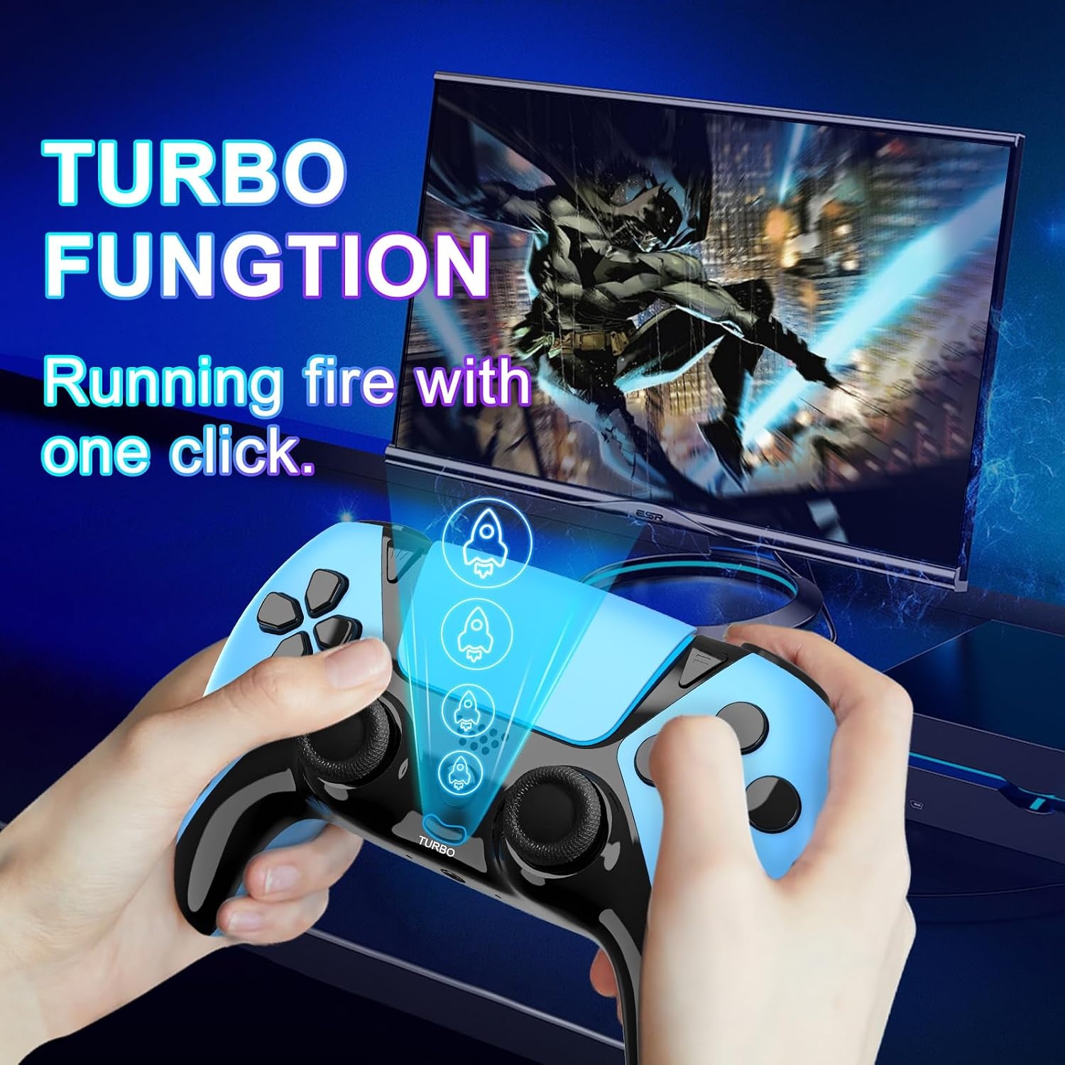 Draadloze Game Controller Blauw (Luna/PS4/PC) - 58% Korting