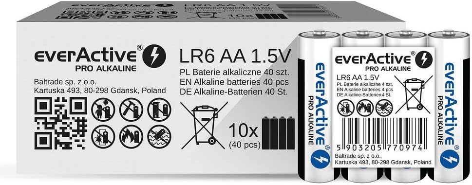 EverActive AA Batterijen 40 stuks - 56% Korting!