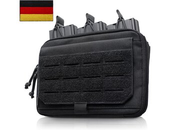 WYNEX Molle Admin tas in kangoeroestijl, tactische utility gereedschapstas met Mag/Zipper Strip Inzet Modulaire EDC medische tas Organizer Attachment Patch inbegrepen