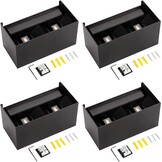 4x LED Buitenwandlamp 24W IP65 Zwart - 61% Korting!