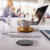 Dinolink Automatische Inbouwcontactdoos 100mm met Draadloze Oplader en USB - Zwart