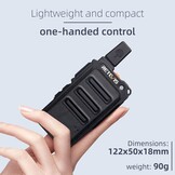 Retevis RT619 Walkie Talkie met Headset PMR446 Licentievrij 16 Kanalen VOX Squelch 1300 mAh Oplaadbare CTCSS/DCS VOX 2 Way Radio Micro USB-Oplaadkabel (5 Paar, Zwart)