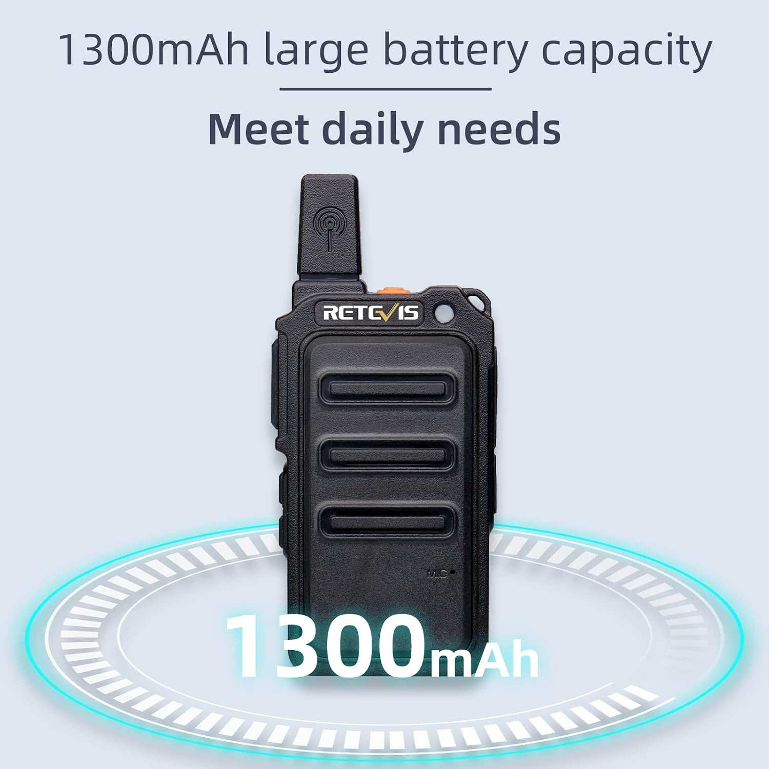 Retevis RT619 Walkie Talkie met Headset PMR446 Licentievrij 16 Kanalen VOX Squelch 1300 mAh Oplaadbare CTCSS/DCS VOX 2 Way Radio Micro USB-Oplaadkabel (5 Paar, Zwart)