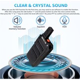 Retevis RT619 Walkie Talkie met Headset PMR446 Licentievrij 16 Kanalen VOX Squelch 1300 mAh Oplaadbare CTCSS/DCS VOX 2 Way Radio Micro USB-Oplaadkabel (5 Paar, Zwart)