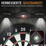 Dartbordverlichting, dartbordverlichting, 2-in-1 instelbare laser-werplijn en ledlampen voor borstelharen of elektronische dartborden, USB naar DC 5 V stroomkabel