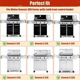 Denmay 7524 19.5 inch gietijzeren kookrooster roosters voor Weber Genesis E-310/E-320/E-330, Genesis S-310/S-330, gasgrill, vervangingen voor Weber 7524/7528