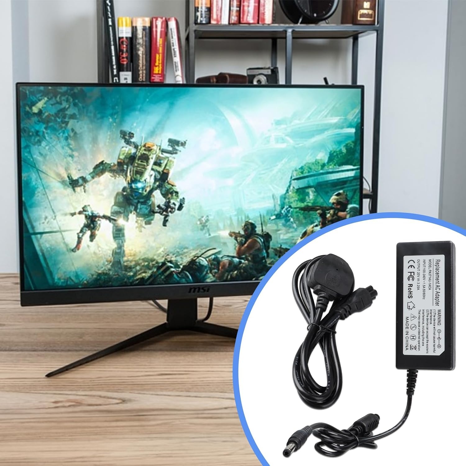 65W Monitor Adapter voor MSI Optix | 20V 3.25A | 56% Korting
