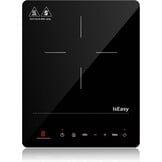 IsEasy Draagbare inductiekookplaat, inductiekookplaat 2100 W, inductietafel, 1 kookplaat, met timer, kinderslot (plaat voor 1 fornuis -B)