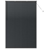 vidaXL Raamblind met gordijnen Zwart Aluminium