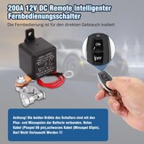 RUIZHI Battery Isolator Switch, DC12V 200A Isolator Switch, Car Battery Isolator Switch with 2 Remote Controls, Remote Control Car Power Switch for Car, RV, Boat, Yacht