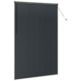 vidaXL Raamblind met gordijnen Zwart Aluminium