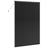 vidaXL Raamblind met gordijnen Zwart Aluminium