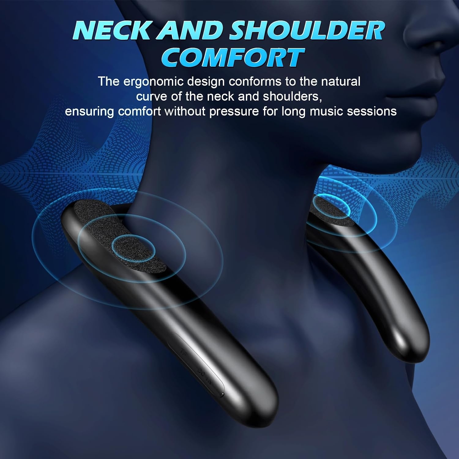 Smalody Draadloze nekluidspreker, Bluetooth luidspreker, draagbaar, beschikt over een handsfree-functie voor oproepen, geschikt voor thuis, outdoor, sport en reizen