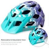 Kinder Fietshelm Blauwe Golf 54-57 cm met Vizier - 73% Korting